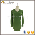 Women's cashmere lambwool round neck long jumpers